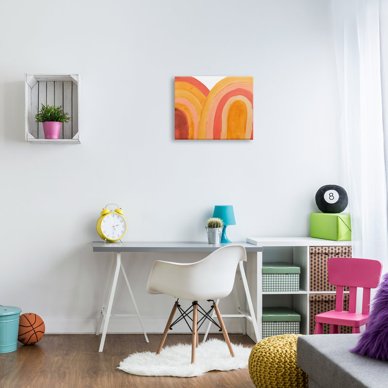 «Rainbows Summer» par Emily Navas - Peinture, H 16 po x l 20 po, Toile tendue