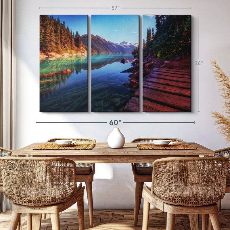 Impression sur toile Mountain Lake, H 36 po x l 57 po