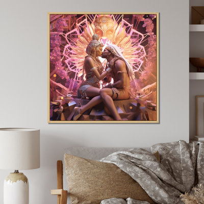 Couple Kissing Divine Union, reproduction d'art sur toile