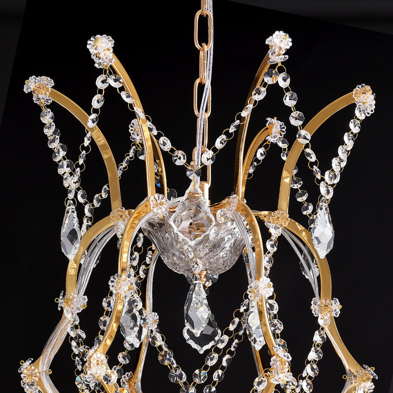 25 - Light Crystal Dimmable Tiered Chandelier