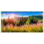 «Mountains with Pink Flowers», reproduction de photo sur toile-118101103-21970551