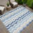 Machine Washable Indoor/Outdoor Chantille ACN2342 Stripes Rug-1919700078