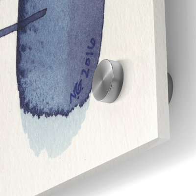 «Indigo Stitchy II» par Nikki Galapon, art mural en verre acrylique