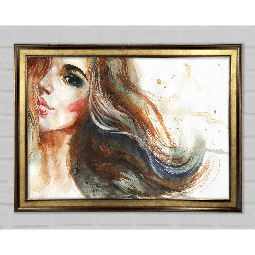 Woman Of Watercolour Beauty - Einzelner Bilderrahmen Kunstdrucke