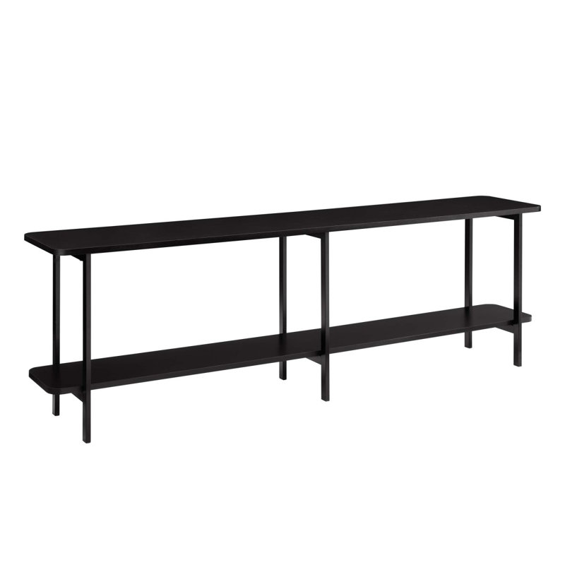 Celine 71" Console Table In Black (2Shelf), Black