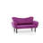 Modern 2-Seat Sofa Bed, Purple, 59.1 x 27.6 x 29.5 inches | 100% Metal Frame, Easy Clean Cotton-Lined Polyester Knit | Multi-Position Arms, 200 lbs Capacity | Perfect for Home, Hotel & Industrial Spaces-2045008033