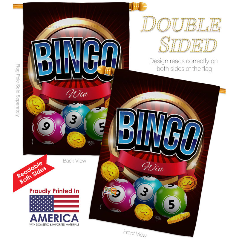 Ensemble de drapeaux en polyester 40 po x 28 po Bingo