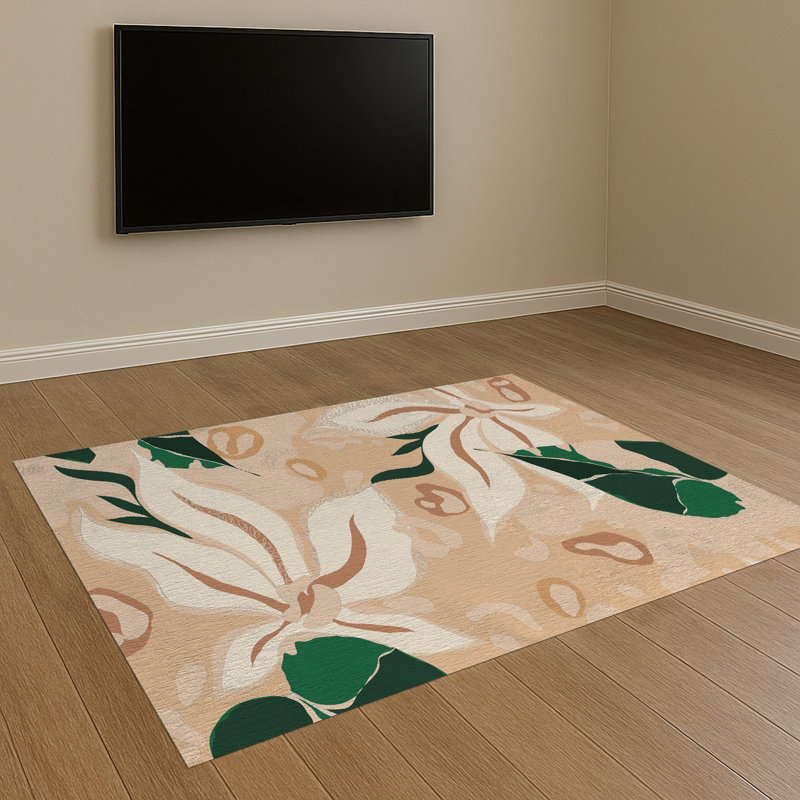Floral Area Rug, Runner 70 x 140 cm