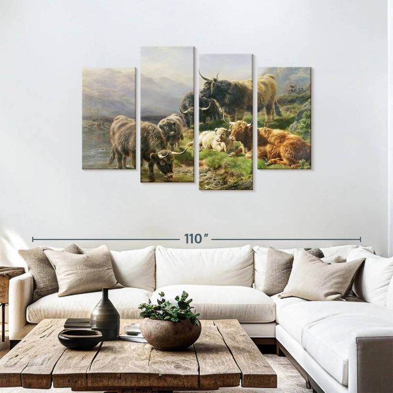 Brampt Highland Cattle, 48"H x 75"W