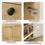 Slim Tilt-Out Shoe Cabinet with Ribbed Doors, Adjustable Shelves & Anti-Tip Kit, Modern Hallway Storage