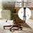 Caden Modern Chenille Simple Assembly Wingback Executive Chair with Adjustable Height and Curved Armrests-254191193