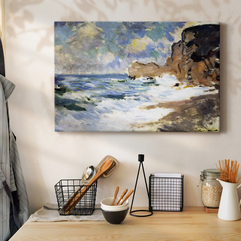 Effet des vagues à Etretat, 1883, toile tendue avec châssis, H 12 po x l 18 po