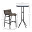 Ensemble de bistro 3 pièces pour 2 personnes, table de pub ronde pour 2 chaises de bar avec une conception confortable et une construction robuste-48540388