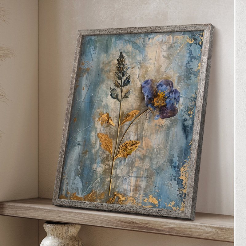 Impression encadrée FLORAL Series XLI - bois massif, H 21 po x l 17 po