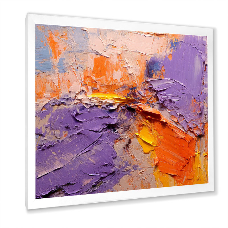 Évolution des mouvements abstraits expressionnistes - peinture abstraite murale, salon, Cadre simple blanc