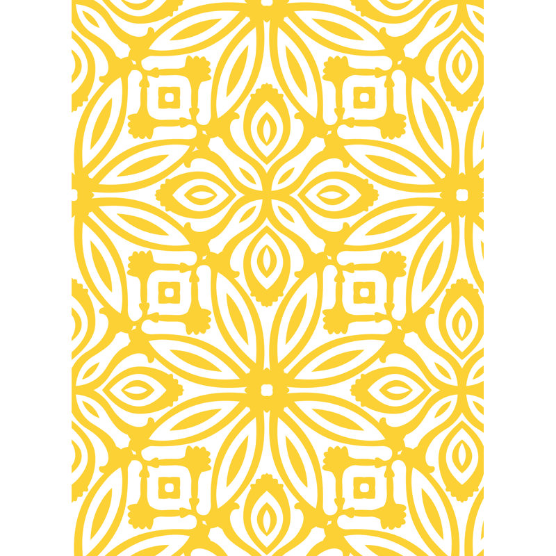 Rouleau de papier peint adhésif L 18 pi x l 24 po Flowers, Jaune
