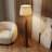 Cascade Walnut Drum Shade Floor Lamp