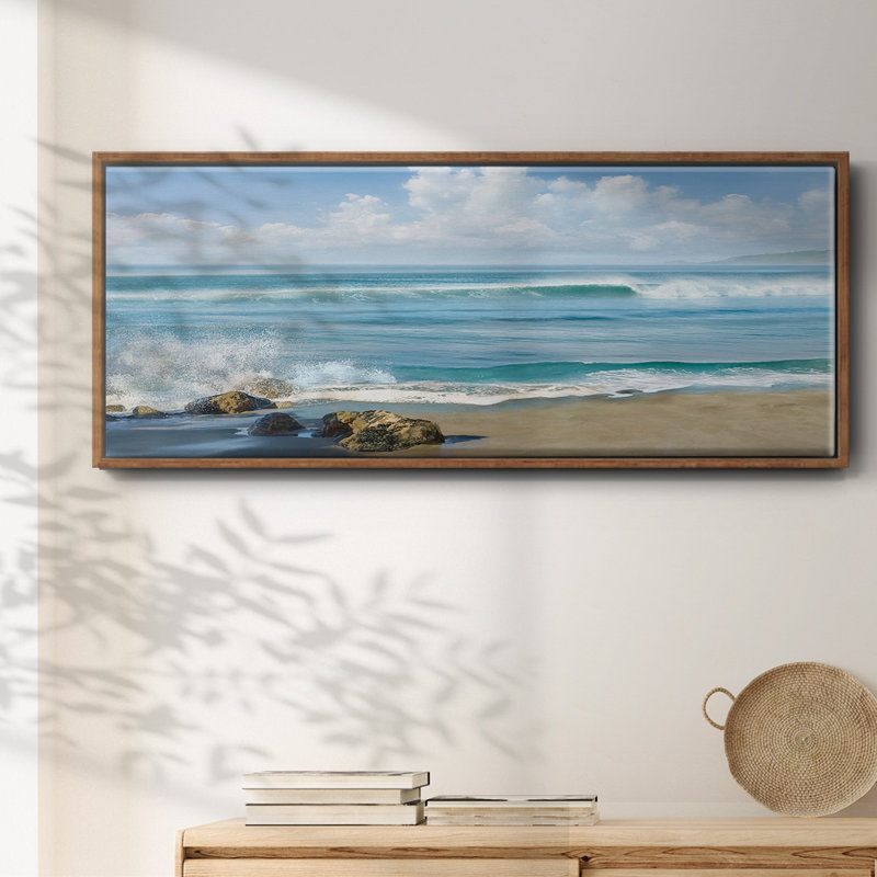 Sweeping Blue- Framed Canvas