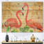« glam flamant roses », impression sur bois-37111990