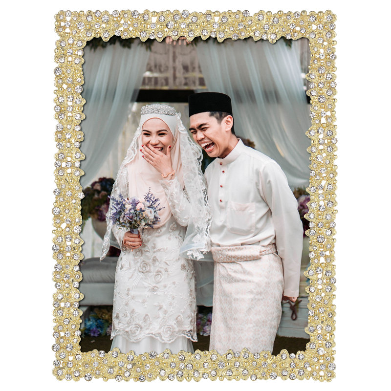 Evie Metal Picture Frame, 4" x 6", Gold