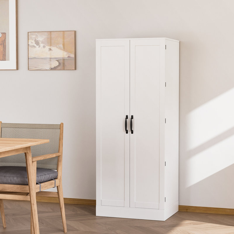 Armoire de rangement 59 po avec 2 portes et 2 tablettes réglables