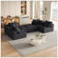 Ensemble de canapé modulaire rembourré et modulaire de 132 pouces avec 6 coussins pour un agencement de salon flexible