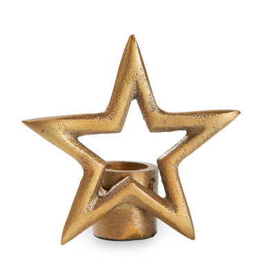 Star Ceramic Taper Candle Holder