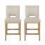 Ensemble de 2 tabourets de comptoir 27 pouces, tissu-839057916-839057917