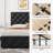 Upholstered Bed Frame, 4 Storage Drawers, Tufted Headboard & Footboard, Wooden Slats, No Box Spring, Black-506525459-506525457