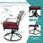Bloomsbury Market 9-Piece Outdoor Patio Dining Set For 8, All Weather Cast Aluminum Patio Funiture Table And Chairs Set- 94.5" Rectangular Table And 8 Cushioned Swivel Rocker Chairs, Umbrella Hole-1854202214