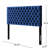 Contemporary Navy Blue Velvet Headboard For Queen, Adjustable Legs, Button Diamond Stitch Upholstery, Ravishing Queen Headboard, Height, Fashion-1780750211