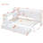 Twin Size Wooden Daybed With 3 Drawers, USB Ports and desk , White-922084841-922084840