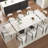 9-Piece 110.23" W Extendable Sintered Stone Dining Set-293607984-297633138