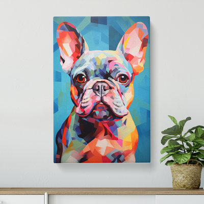 French Bulldog Orphism - Wrapped Canvas