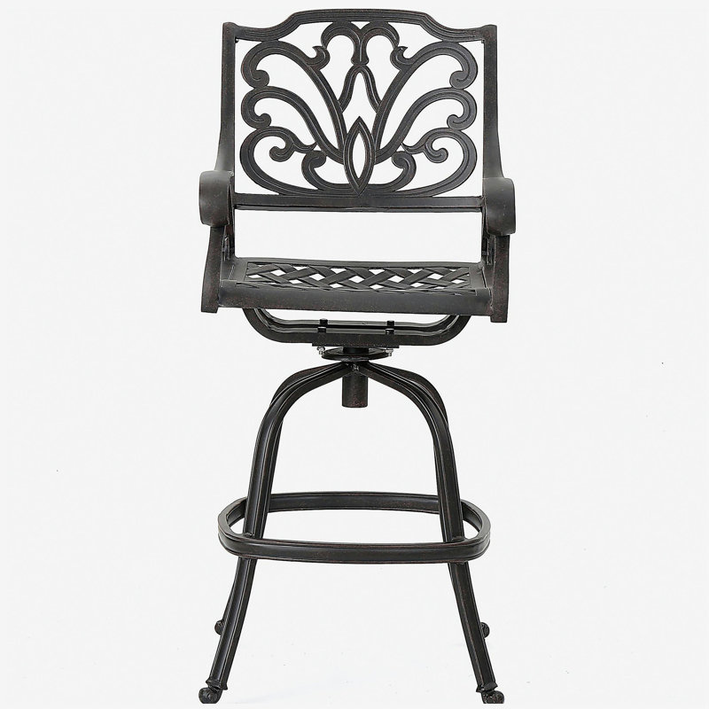 Tabouret pivotant en fonte d'aluminium