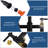 Double Handle Bridge Kitchen Faucet With 360 Degree Spout Swivel In Matte Black-124916684