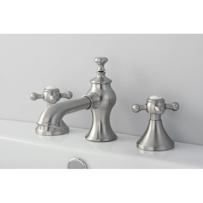 Robinet de salle de bain espacé Kingston, Nickel brossé