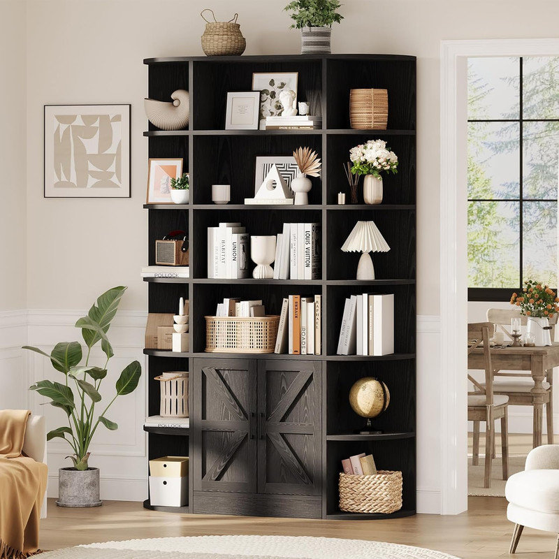190cm H x 119cm W Bookcase, Black