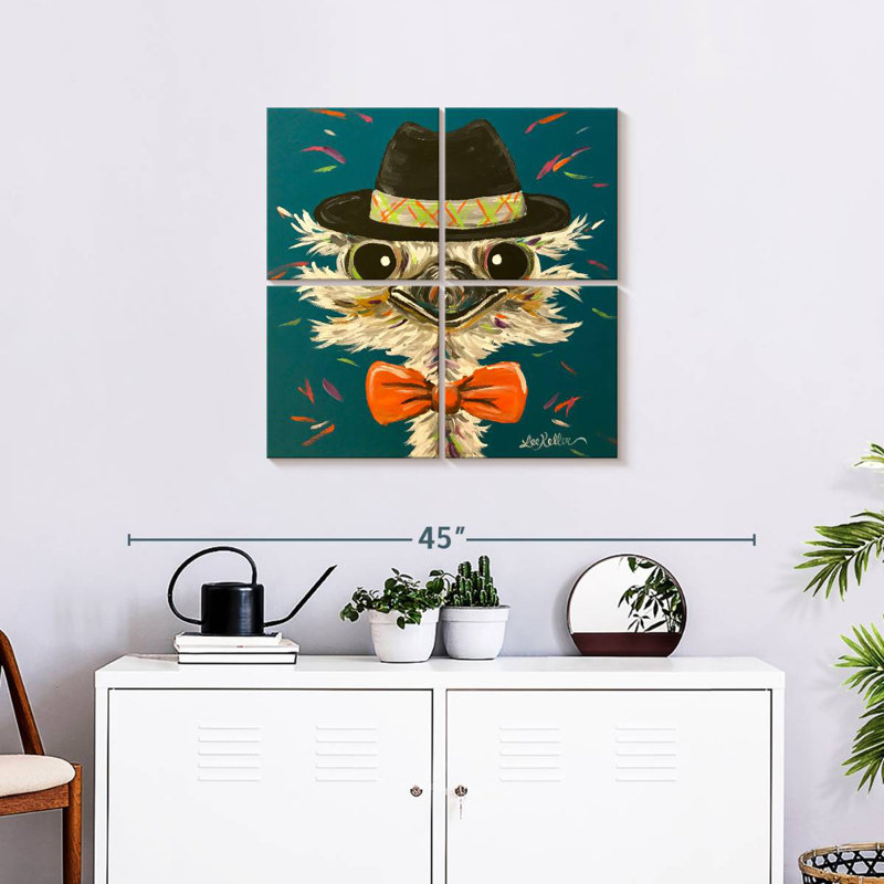 Brampt Ostrich Miles, 26" H x 26" W