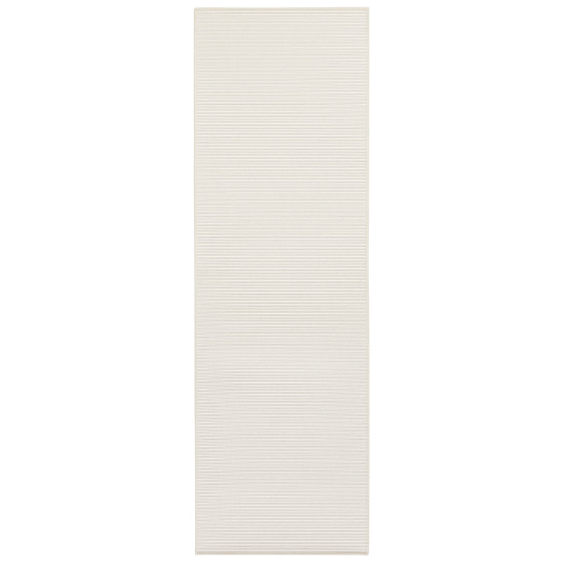 Nature Flatweave Cream White Rug, Rectangle 80 x 150cm