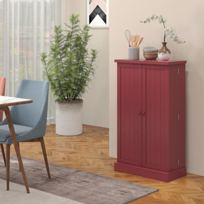 Covina 41" Kitchen Pantry Storage Cabinet Freestanding Kitchen Cabinet With 12 Door Shelves