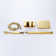 Balsamo Gold In Wall Thermostatic Shower Set with LED and Overhead Options