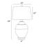 Lampe de table brun foncé 28 po Abdulmajid