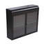 Armoire de rangement murale en métal à 2 portes avec portes et tablettes en verre trempé pour la salle de bain, la cuisine, le salon et le bureau-387405961