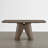 70.9" Modern Dining Table with Sculptural Bendwood Base for 6 People-1735169245