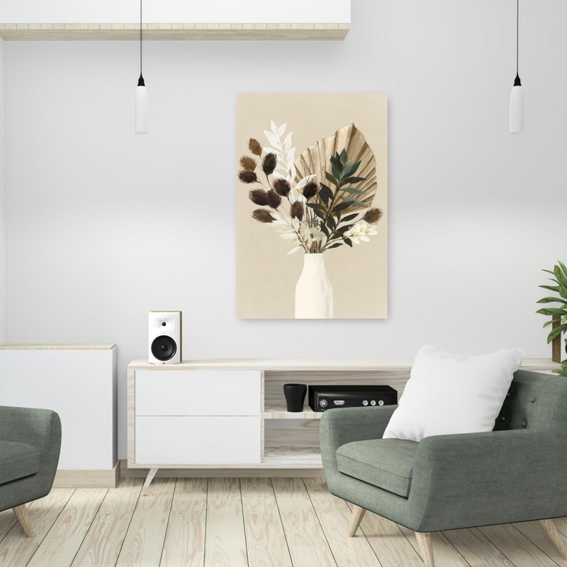 Paquet séché I, art de la nature moderne et minimaliste élégant, H 36 po x l 24 po