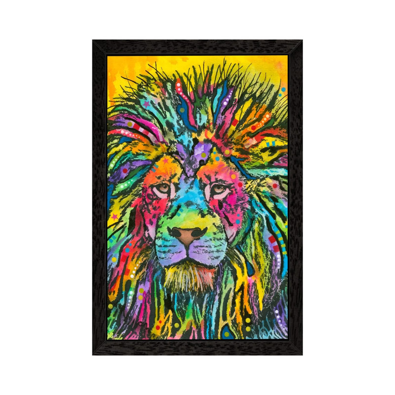 Lion Good by Dean Russo - Print on Canvas, Black Framed, 152.5 cm H x 101.5 cm W