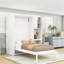 Lit escamotable avec bibliothèque rotative, bureau, armoire et rangement-102647181