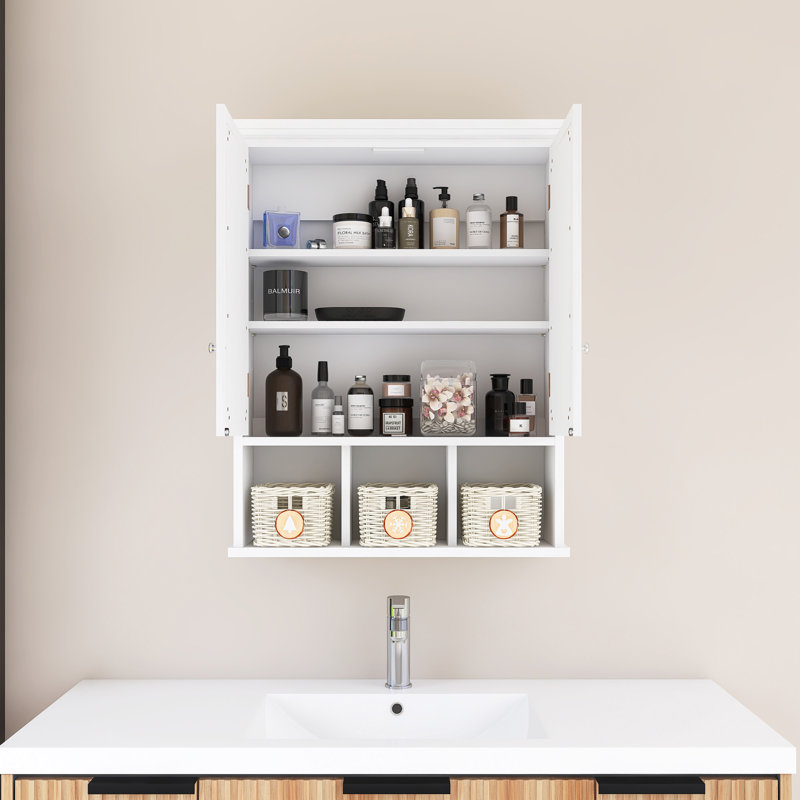 Pharmacie rectangulaire en aluminium 24,75 "avec miroir