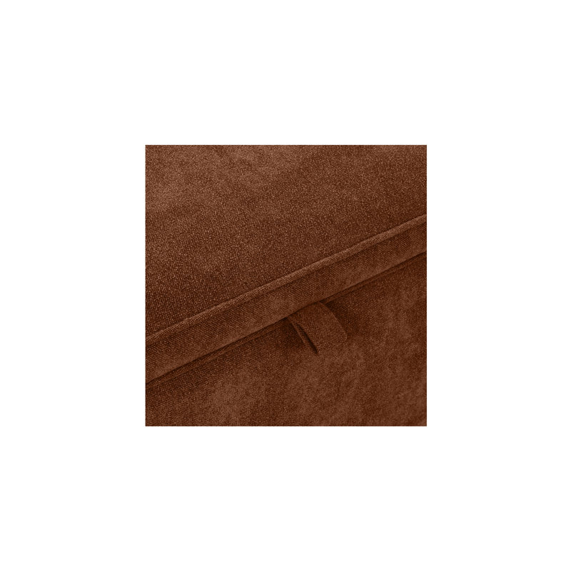 Grant Polyester Blend Upholstered Storage Bench, Deep Orange Tweed